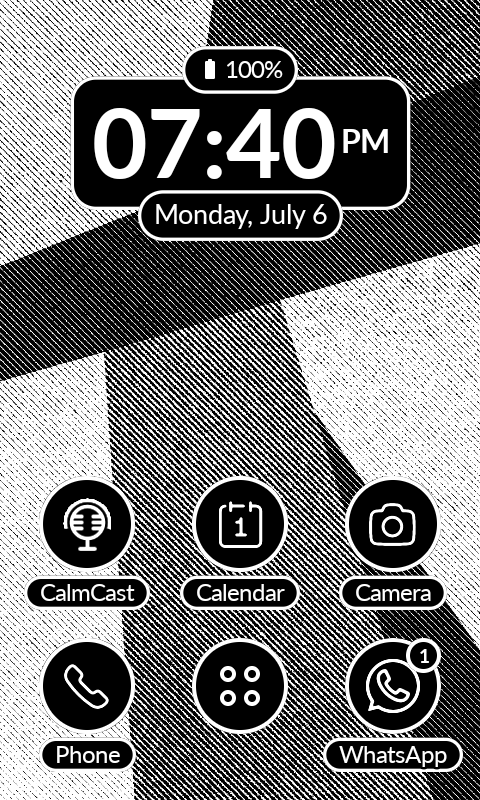 Dark mode with wallpaper