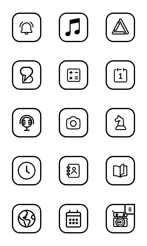 Icon-only app grid